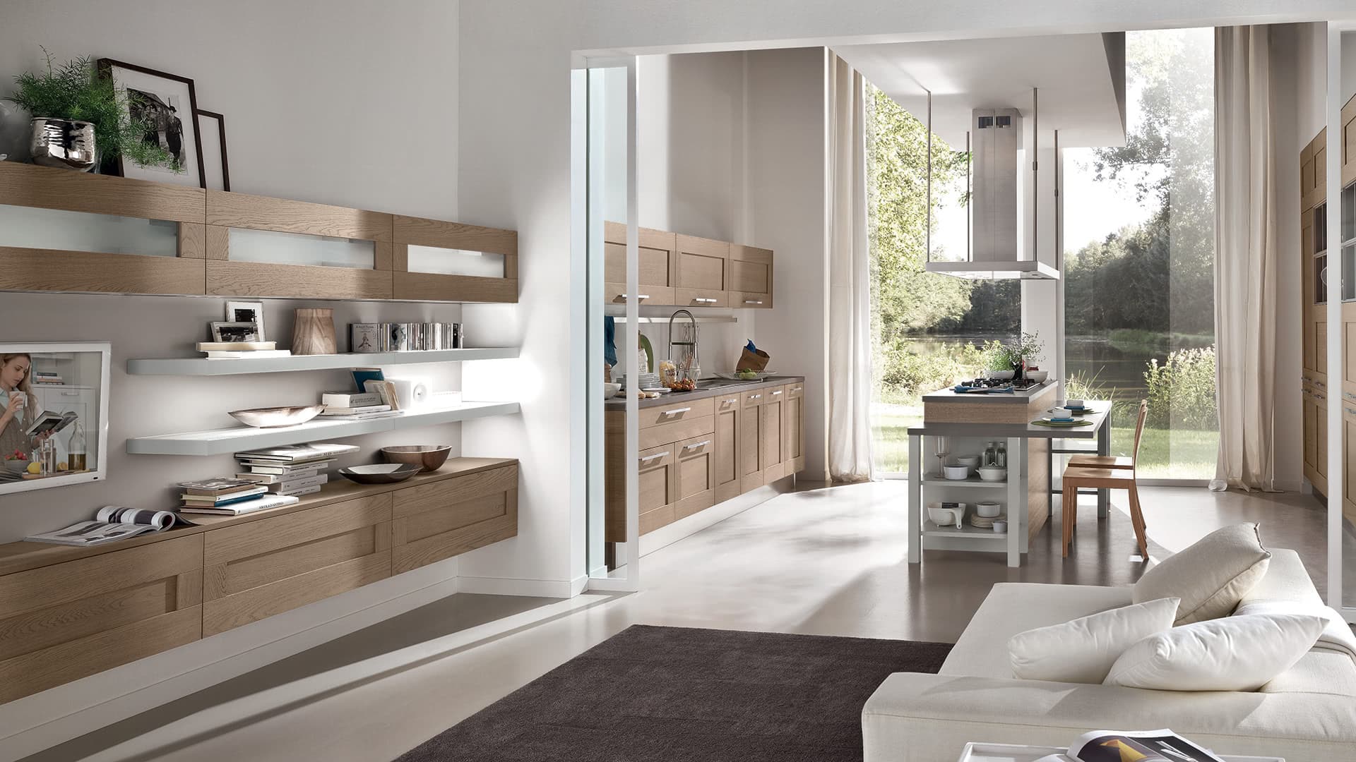 Casa arredata completamente, vista living