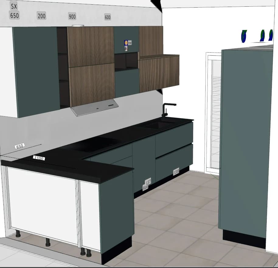 Progetto 3D, vista d'insieme con penisola