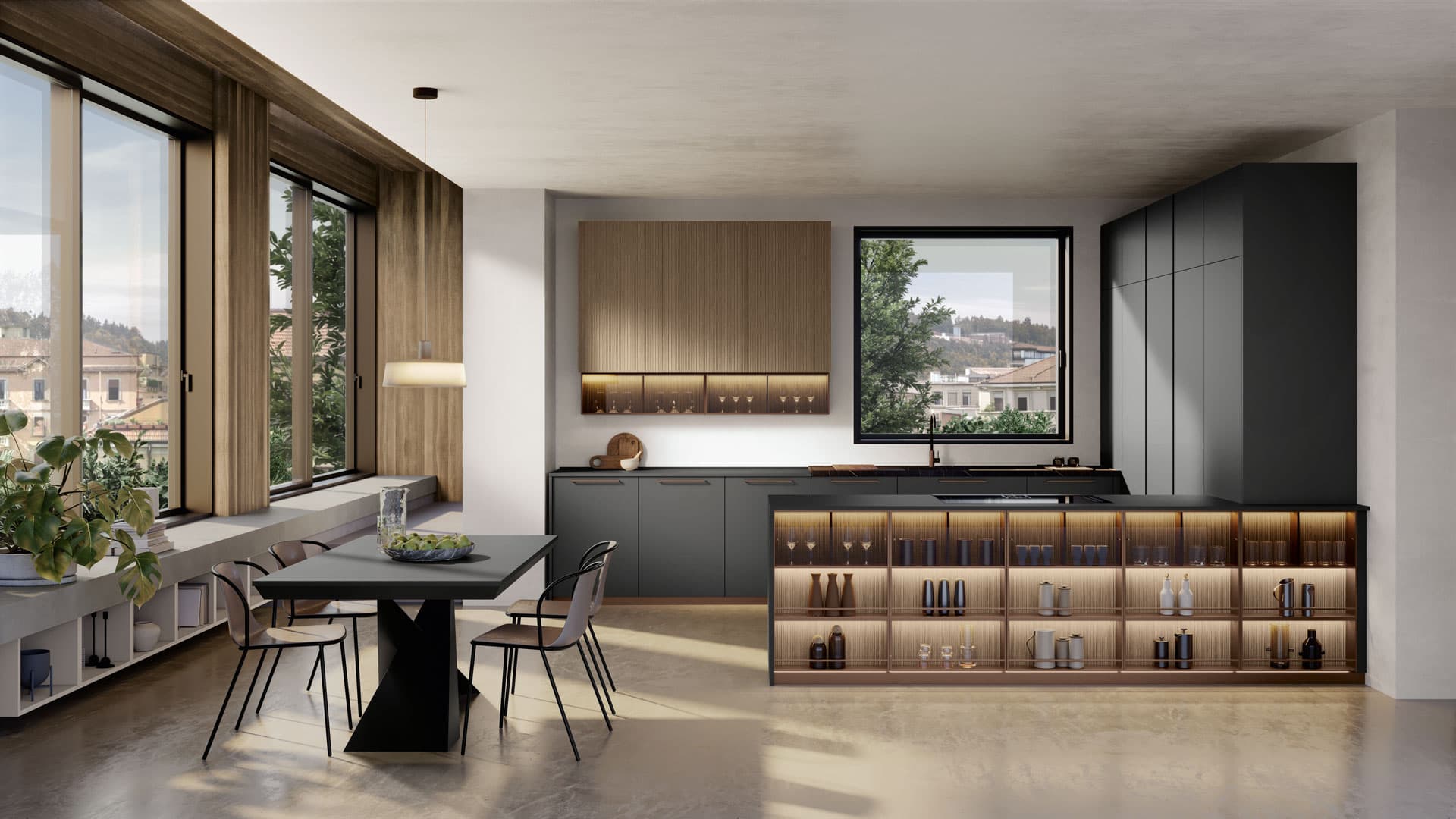 Cucine LUBE e Creo Kitchens, vista d'insieme