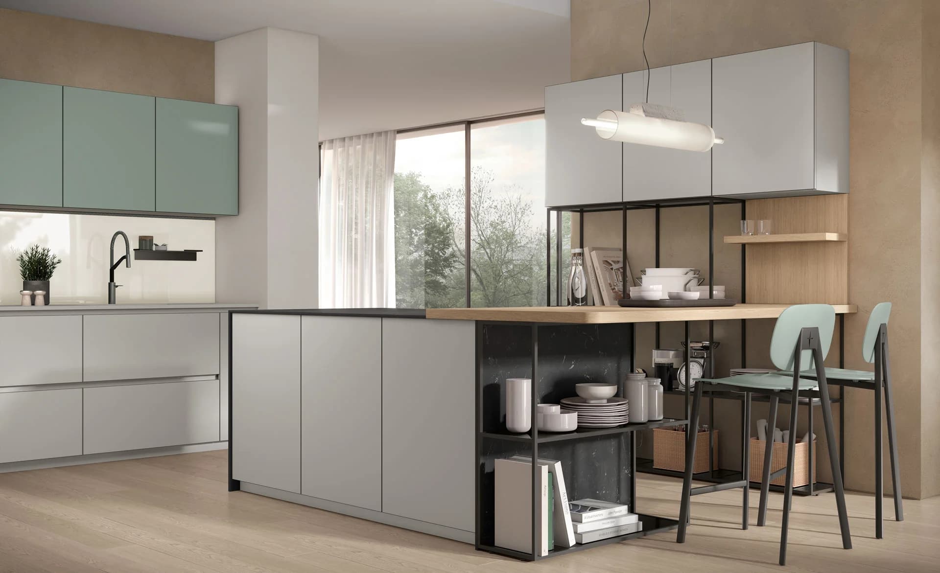 Dettaglio illuminazione cucina Nexa Cucine LUBE