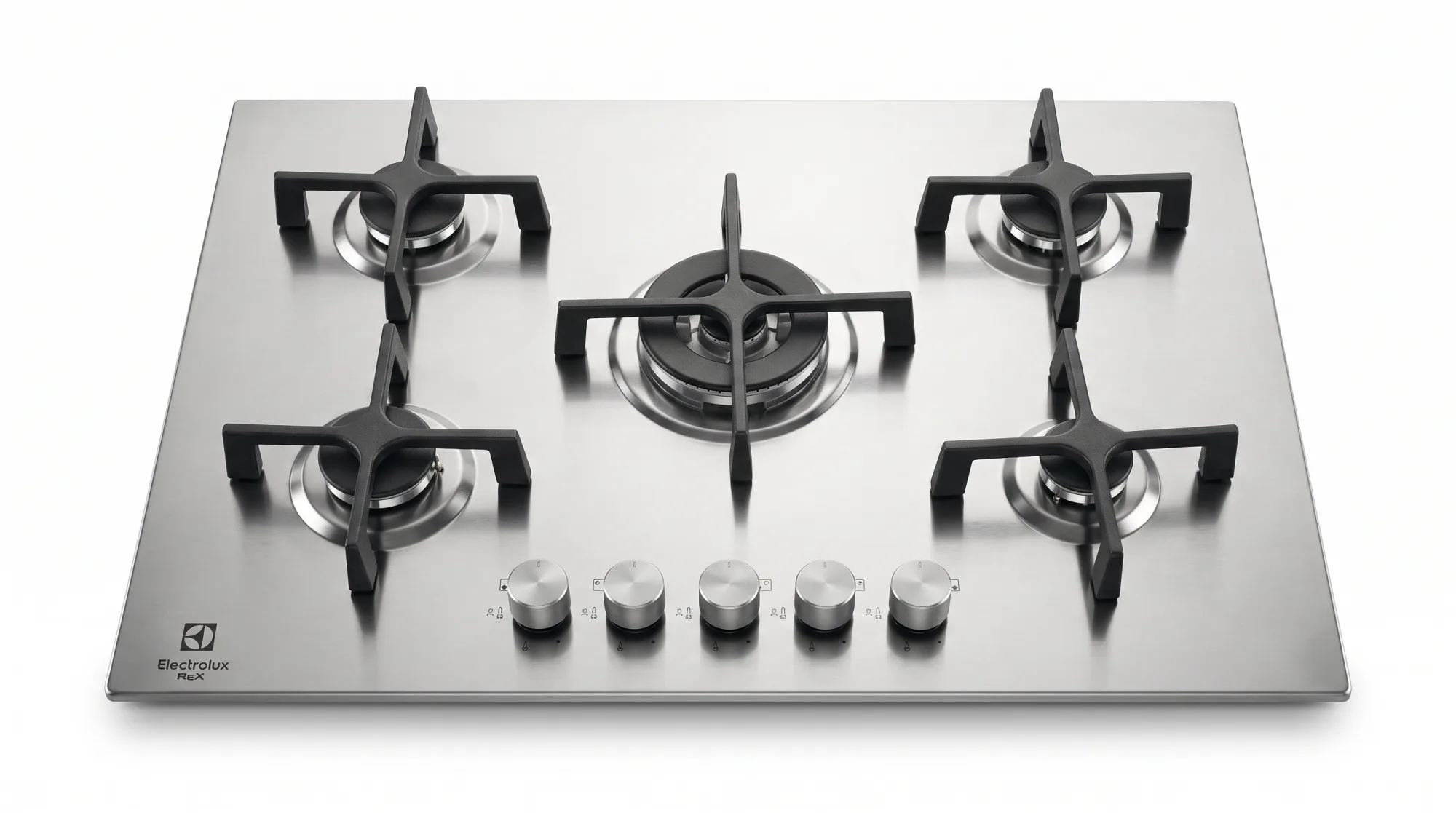 Piano cottura da 75 REX con 5 fuochi inox