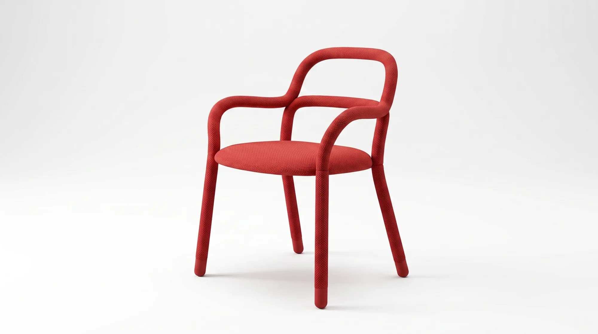 Sedia Pippi con braccioli, tessuto arancio
